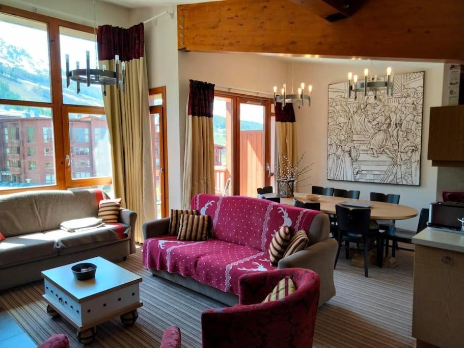 Confort Et Espace Pour Cet Appartement Duplex De 100 M2 Avec Grand Sejour Expose Sud Avec Cheminee, 4 Chambres , Acces Direct Aux Pistes De Ski Et Au Golf Dans La Residence Edenarc Avec Piscine, Jacuzzi Et Spa Bourg-Saint-Maurice Exterior photo